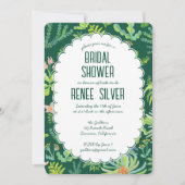 Jungle Garden Watercolor Custom BRIDAL SHOWER Kaart (Voorkant)