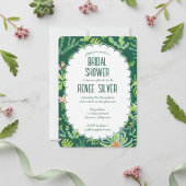 Jungle Garden Watercolor Custom BRIDAL SHOWER Kaart