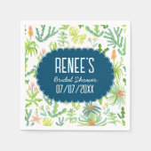 Jungle Garden Watercolor Custom BRIDAL SHOWER Servet (Voorkant)