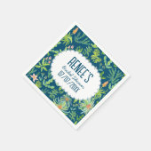 Jungle Garden Watercolor Custom BRIDAL SHOWER Servet (Hoek)