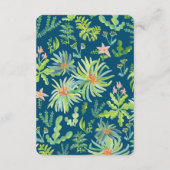 Jungle Garden Watercolor Custom QR BRIDAL SHOWER Informatiekaartje (Achterkant)