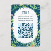 Jungle Garden Watercolor Custom QR BRIDAL SHOWER Informatiekaartje (Voorkant)