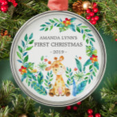 Jungle Giraffe Baby's First Christmas Ornament