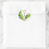 Jungle Giraffe Waterverf Babyshower Feest Ronde Sticker (Tas)