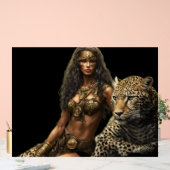 Jungle Girl and Her Pet Leopard Acrylic Wall Sign Acryl Bord (Huwelijk)