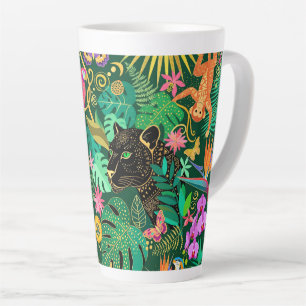 Jungle Gouden Fantasie Surreal Exotisch Latte Mok