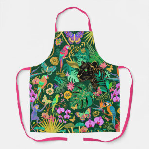 Jungle Gouden Fantasie Surreal Exotisch Schort