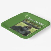 Jungle Green Gorilla Viering Papieren Bordje (Gebogen)