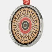 Jungle green pattern metalen ornament (Links)