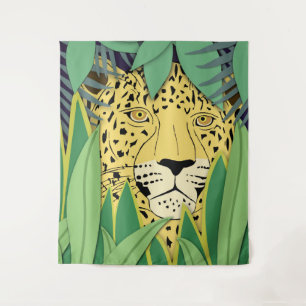 Jungle Kat #4 Groot Wandkleed