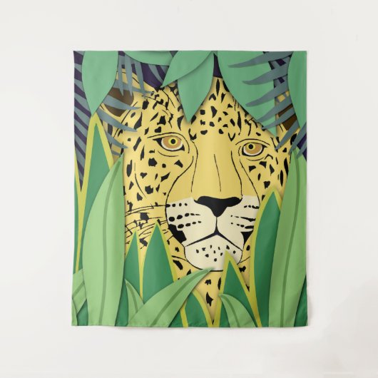 Jungle Kat #4 Groot Wandkleed (Voorkant)