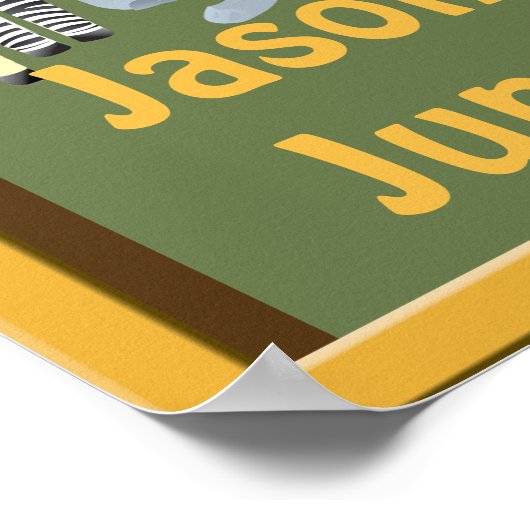 Jungle Kinderkamer Aangepaste Poster (Hoek)