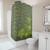 Jungle Leaves Case-Mate iPhone 14 Pro Max Hoesje Douchegordijn (In situ)
