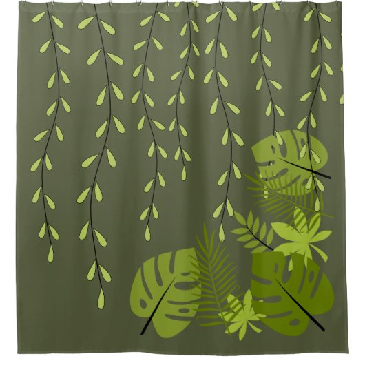 Jungle Leaves Case-Mate iPhone 14 Pro Max Hoesje Douchegordijn (Voorkant)