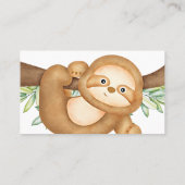 Jungle Luiaard Baby Shower Luier Raffel Ticket (Achterkant)