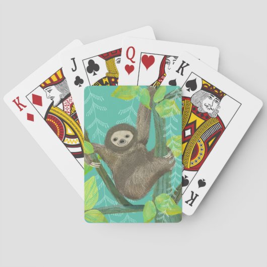Jungle luiaard speelkaarten gemaakt door (Achterkant)
