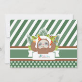 Jungle Luiaard Verjaardag Foto Uitnodiging (Achterkant)