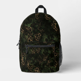 Jungle Luipaard Camouflagepatroon Bedrukte Rugzak