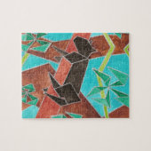 Jungle Luipaard Originele Abstracte Kunst Legpuzzel (Horizontaal)