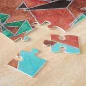 Jungle Luipaard Originele Abstracte Kunst Legpuzzel (Zijkant)