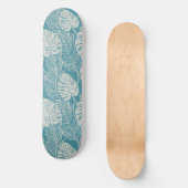 Jungle luxe - monstera en palm persoonlijk skateboard (Voorkant)