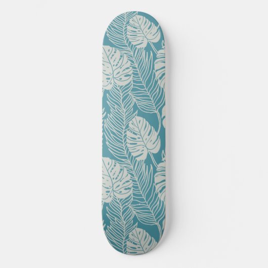 Jungle luxe - monstera en palm persoonlijk skateboard (Voorkant)