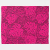 Jungle luxe - tropical pattern fleece deken (Voorkant (Horizontaal))