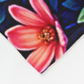 Jungle Moon Blue Parrot Paradise Fleece Deken (Hoek)