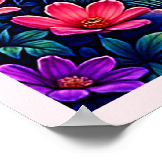 Jungle Moon Blue Parrot Paradise Poster (Hoek)