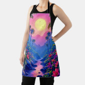 Jungle Moon Blue Parrot Paradise Schort (Insitu)