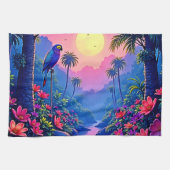 Jungle Moon Blue Parrot Paradise Theedoek (Horizontaal)