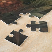 Jungle Mozaïek Rode Ara en Ananas Legpuzzel (Zijkant)