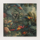 Jungle Mozaïek Rode Ara en Ananas Legpuzzel (Horizontaal)