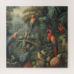 Jungle Mozaïek Rode Ara en Ananas Legpuzzel