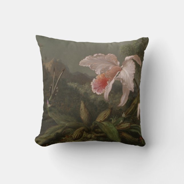Jungle Orchids en Kolibries Kussen (Voorkant)
