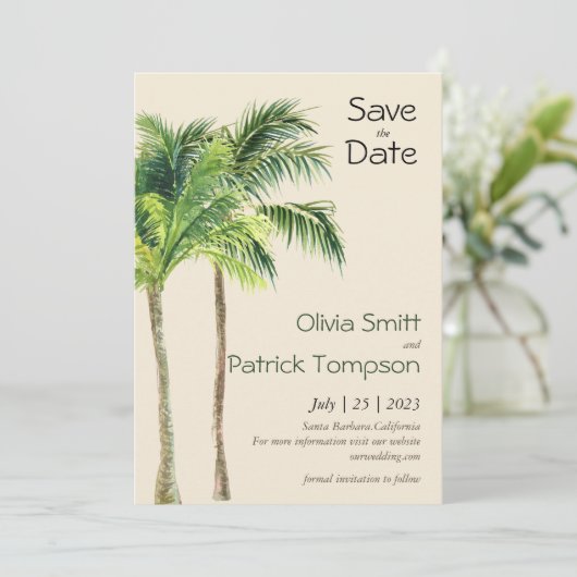 Jungle palm waterverf tropisch (Staand voorkant)