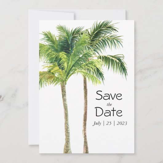 Jungle palm waterverf tropisch (Achterkant)