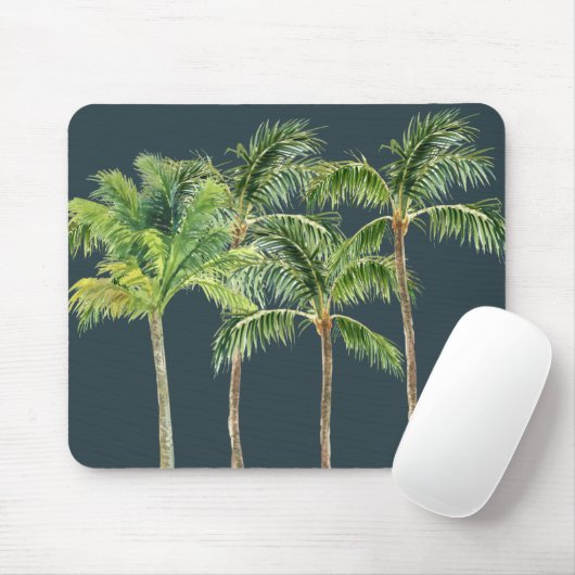 Jungle palm waterverf tropisch muismat (Met muis)