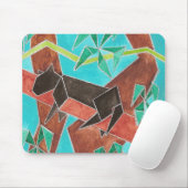Jungle Panter Originele Abstracte Kunst Muismat (Met muis)