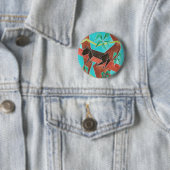 Jungle Panter Originele Abstracte Kunst Ronde Button 5,7 Cm (In situ)