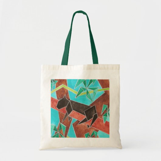 Jungle Panter Originele Abstracte Kunst Tote Bag (Voorkant)