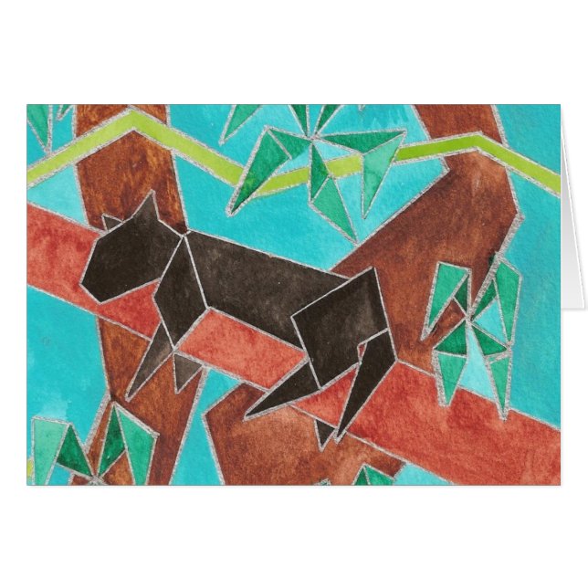 Jungle Panther Original Abstract Art (Voorkant Horizontaal)