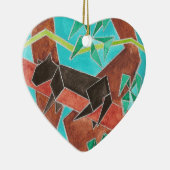 Jungle Panther Original Abstract Art Keramisch Ornament (Rechts)