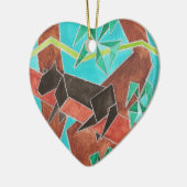 Jungle Panther Original Abstract Art Keramisch Ornament (Links)