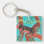 Jungle Panther Original Abstract Art Sleutelhanger (Voorkant)