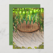 JUNGLE PARTY Bladeren & Dierprint Sla de Datum Op Aankondigingskaart (Voorkant / Achterkant)
