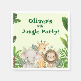Jungle Party Custom Paper Napkins Servet