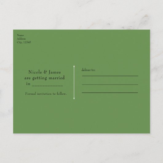 JUNGLE PARTY Gouden Glam Dierprint Save the Date Aankondigingskaart (Achterkant)