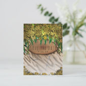 JUNGLE PARTY Gouden Glam Dierprint Save the Date Aankondigingskaart (Staand voorkant)