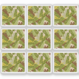 Jungle Plantenpatroon Handgetekende Sticker Set